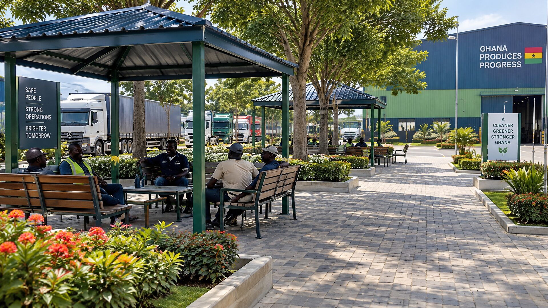 Tiled Compound & Driver Rest Area